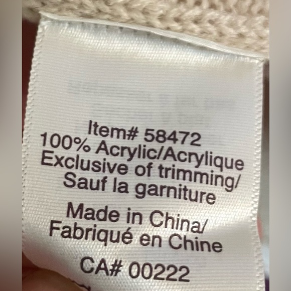 Vintage Tradition  Ivory women Beaded Cardigan Gold Button Up Sweater Sz Large - Picture 11 of 12